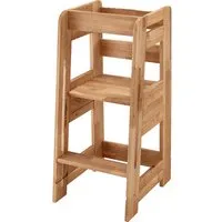 Infantil Lernturm B 42 x T 52 x H 89 cm, zweifach verstellbare Stufen, Wildeiche geölt – Produktbild 1 von 1