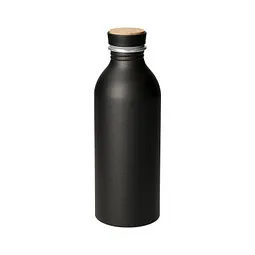 elasto elasto Aluminiumflasche Breeze, 650 ml, Schwarz / weiß, – Produktbild 1 von 1