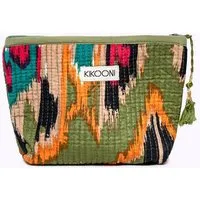 KIKOONI KIKOONI Geldbörsen | kleine Taschen | Passtasche "Mini Traveler", Green ikat, – Produktbild 1 von 1