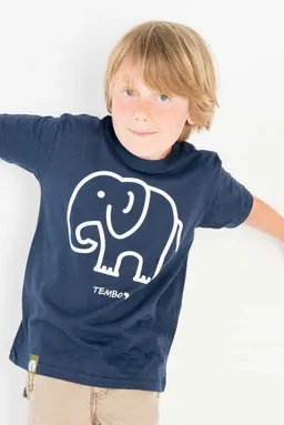 Maishameanslife Maishameanslife Tembo - Kleiner Elefant - Bio T-shirt für Kinder - Blau - Unisex – Produktbild 1 von 1