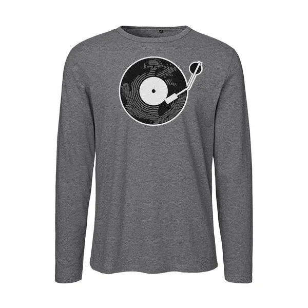 HANDGEDRUCKT HANDGEDRUCKT "Scratch it!" Männer Longsleeve, Grau, – Produktbild 2 von 3