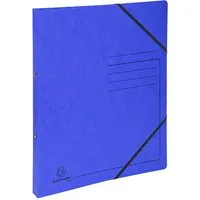 Exacompta 10 Exacompta Ringbücher, Colorspan-Karton, 355 g/m², DIN A4, Gummizug, 2 Ringe, blau – Produktbild 1 von 1