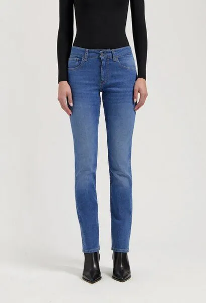 MUD Jeans MUD Jeans Jeans Slim LOGAN High Fit aus einem Baumwolle / Tencel Mix, Blue, – Produktbild 1 von 5