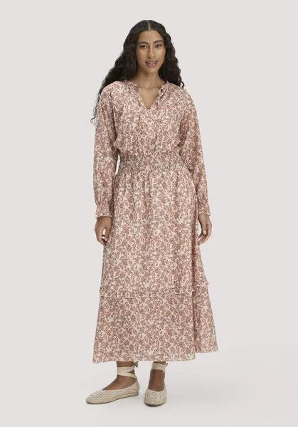 hessnatur hessnatur Gewebe Kleid mit Taillierung Maxi aus reiner Bio-Baumwolle, Cocos, – Produktbild 1 von 4