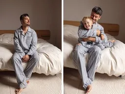 Yumeko Pyjamaoberteil Herren "Yumeko" aus Velvet Flanell – Produktbild 1 von 1
