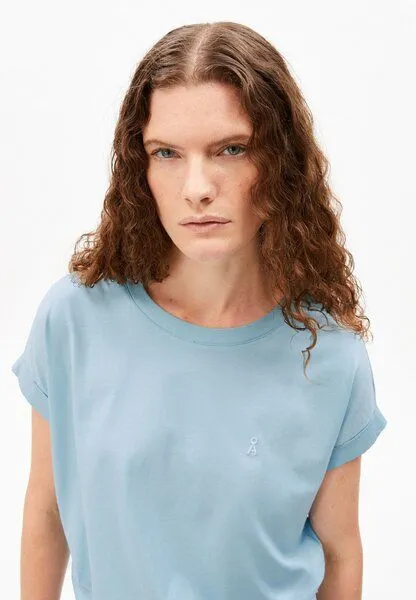 ARMEDANGELS ARMEDANGELS IDAARA Damen T-Shirt aus Bio-Baumwolle, Blue glow, – Produktbild 3 von 4