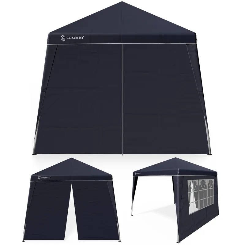 Casaria® Faltpavillon Capri Anthrazit 3x3m inkl 2 Seitenwänden UV-Schutz 50+ – Produktbild 1 von 2