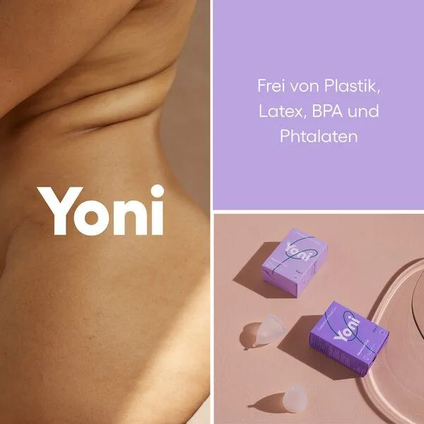 Yoni Yoni Menstruationstasse - 100 % medizinisches Silikon – Produktbild 5 von 5