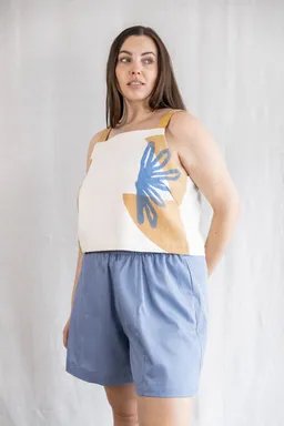 Jyoti - Fair Works Jyoti - Fair Works Damen vegan Shorts Sitaar Blau – Produktbild 1 von 1