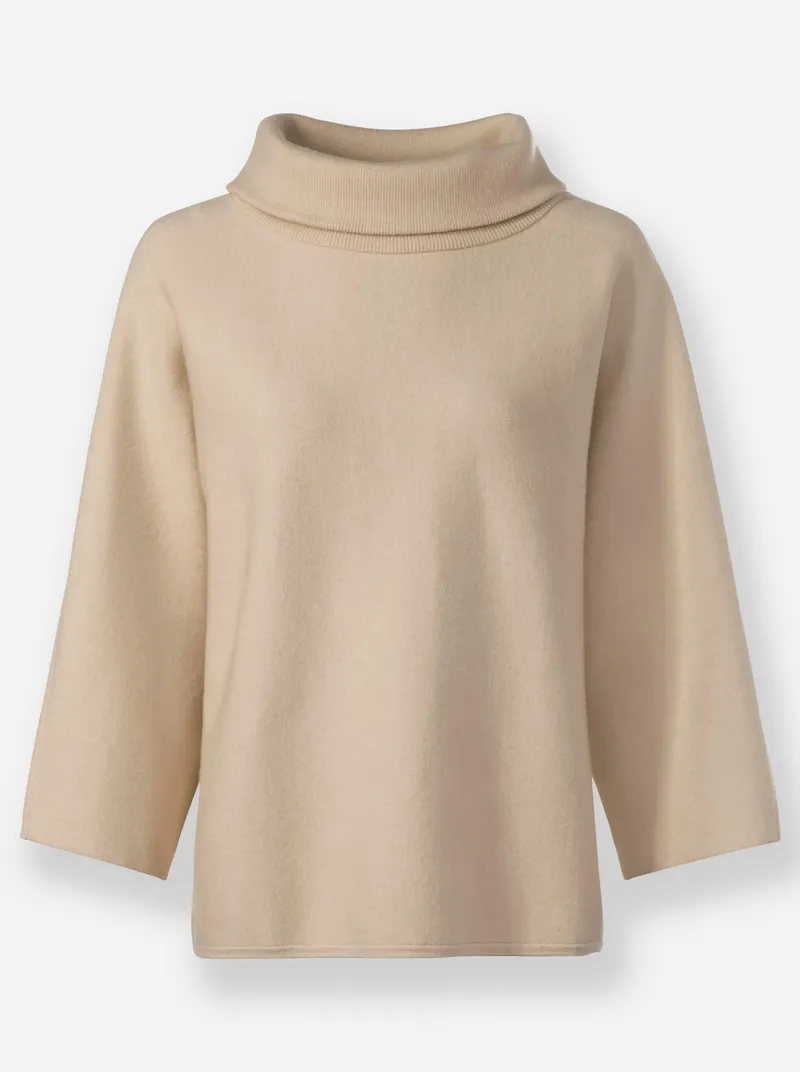 heine 3/4-Arm-Pullover beige, Beige, – Produktbild 1 von 2
