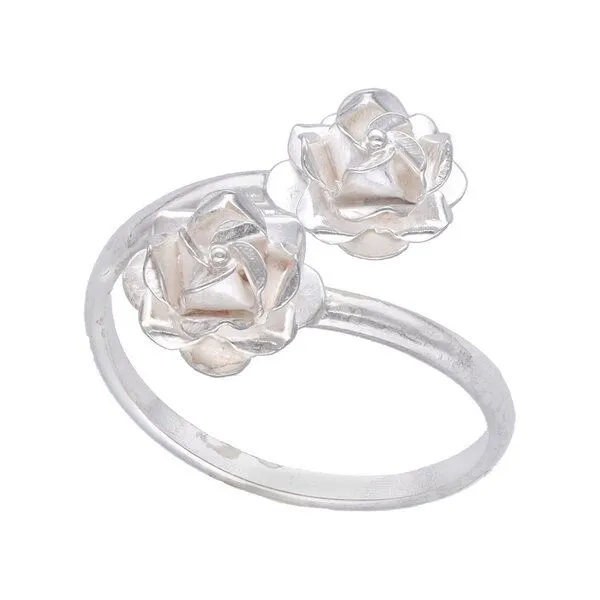 pakilia pakilia Silber Ring Mini Rosenblüte Fair-Trade und handmade, Silver, – Produktbild 7 von 7