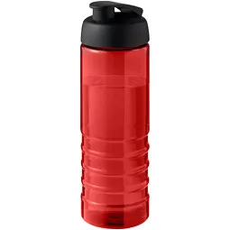 Unbranded H2O Active® Eco Treble 750 ml Sportflasche mit Stülpdeckel & Trinkklappe, rot, schwarz, Schwarz / rot, – Produktbild 1 von 1