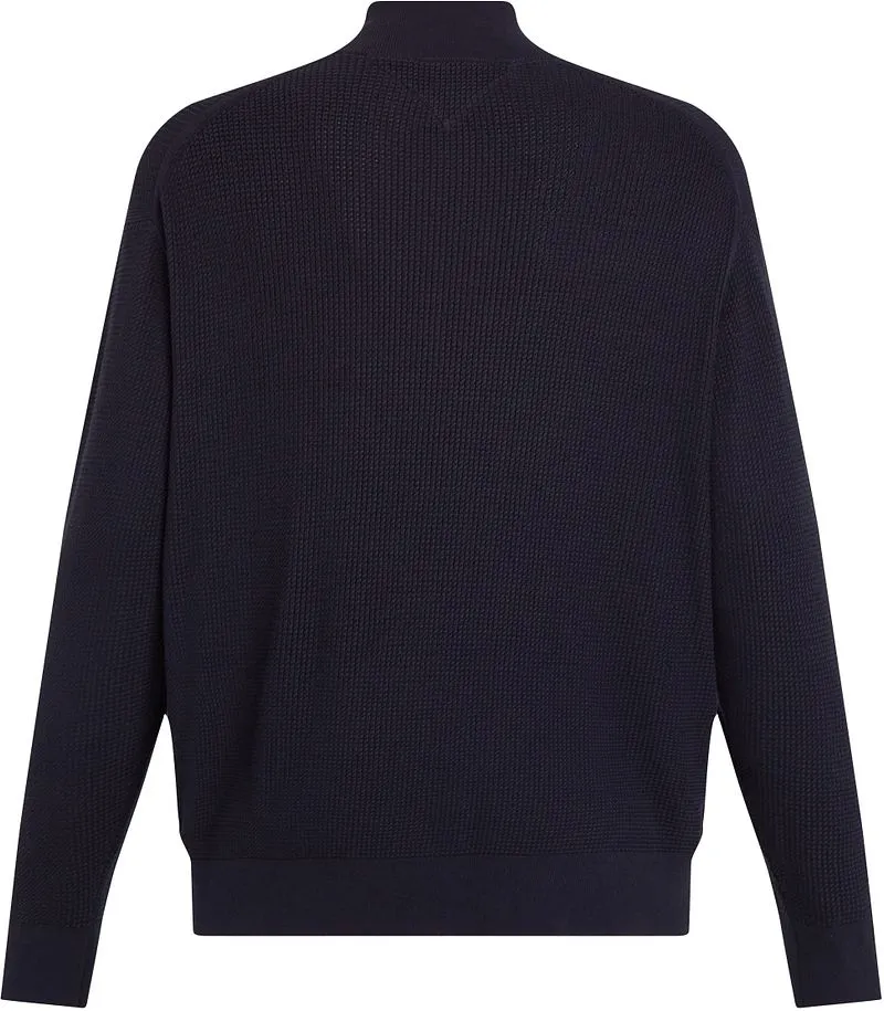 Tommy Hilfiger Tommy Hilfiger Big & Tall Half-Zip Pullover mit Struktur, Dunkelblau, – Produktbild 4 von 4