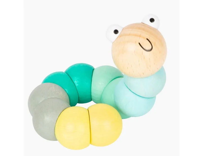 small foot small foot Greifspielzeug Drehwurm Pastell 2er Set (Spar Set, 2-tlg., packung), lassen sich in alle Richtungen verbiegen, Beige, – Produktbild 2 von 4