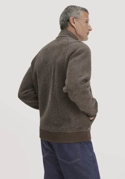 hessnatur hessnatur Harrington Walk Jacke Regular aus reiner Bio-Merinowolle, Vintage braun, – Produktbild 2 von 4