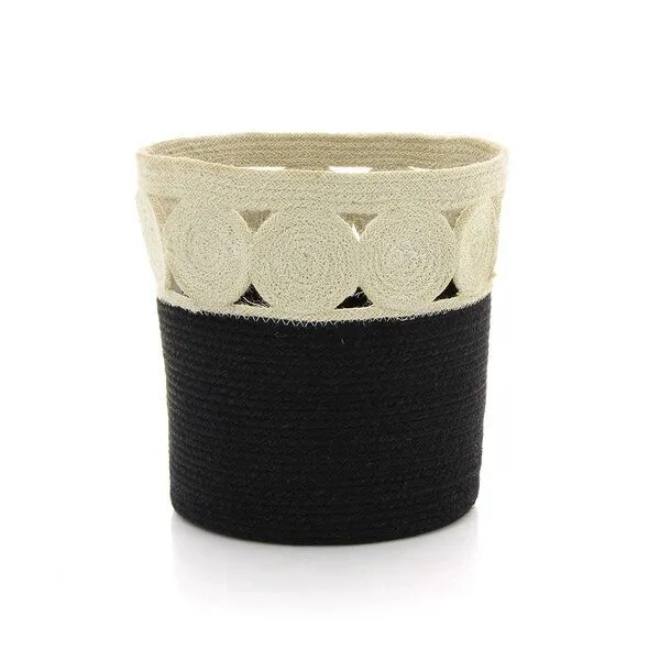 Mitienda Shop Mitienda Shop Korb aus Jute Paper Black – Produktbild 1 von 3