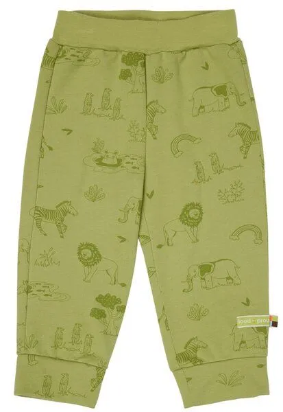 loud + proud loud + proud Babys & Kinder Hose mit Druck, GOTS-zertifiziert, Avocado(grün), – Produktbild 1 von 2