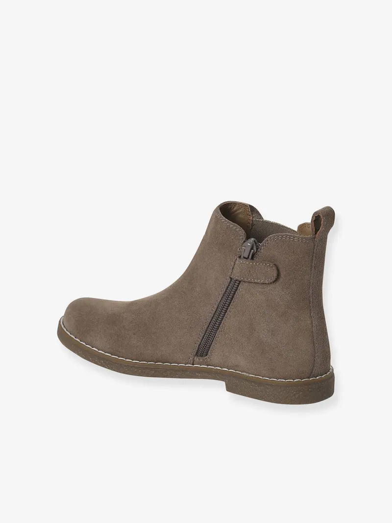 Vertbaudet Vertbaudet Mädchen Boots mit Reißverschluss, Taupe, – Produktbild 3 von 4