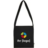 Memo memo Bio-Baumwoll-Tragetasche "Bike Bag"  38 x 42 cm, schwarz, langer Henkel – Produktbild 1 von 1