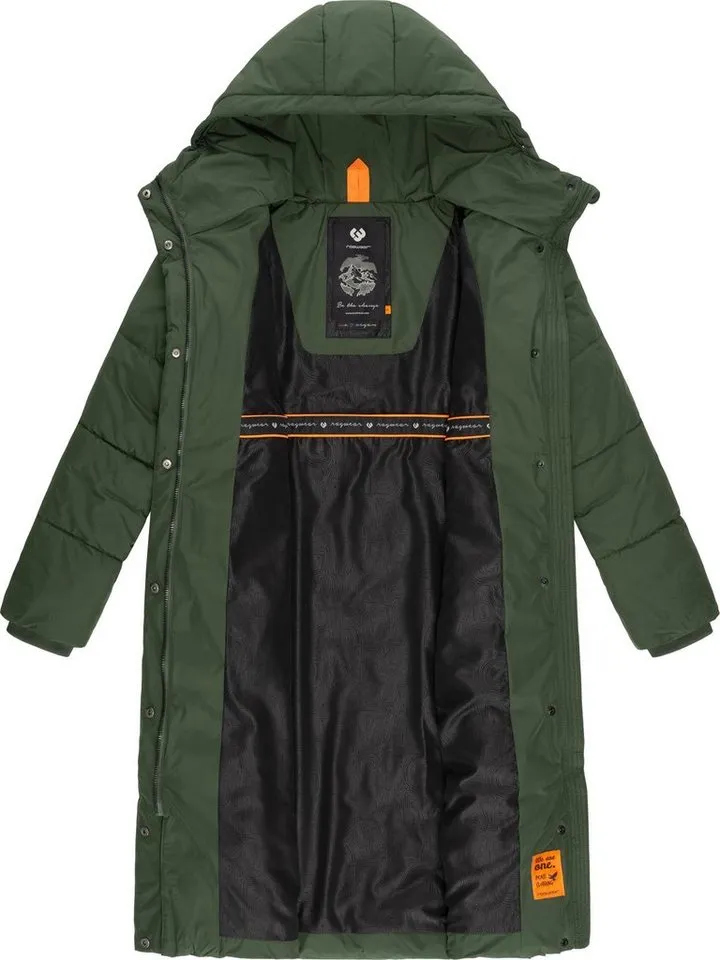 ragwear ragwear Wintermantel Suminka Wasserdichter Damen Winter Steppmantel, Grün, – Produktbild 1 von 3