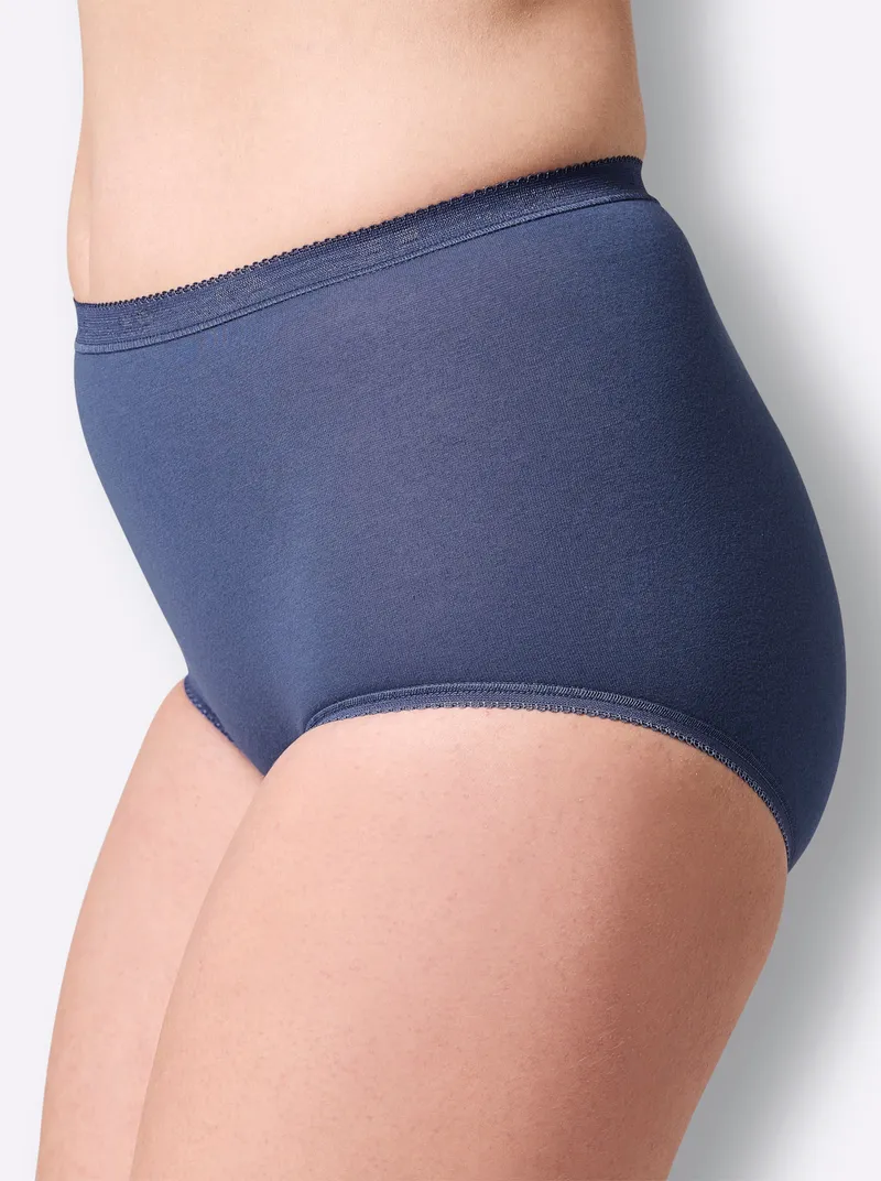 Sloggi Taillenslip ecru + hellblau + marine, Ecru + hellblau + marine, – Produktbild 2 von 3