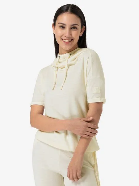 Super.Natural Super.Natural Kapuzenpullover Justshort Bio für Damen, Merino, Fresh white, – Produktbild 3 von 4