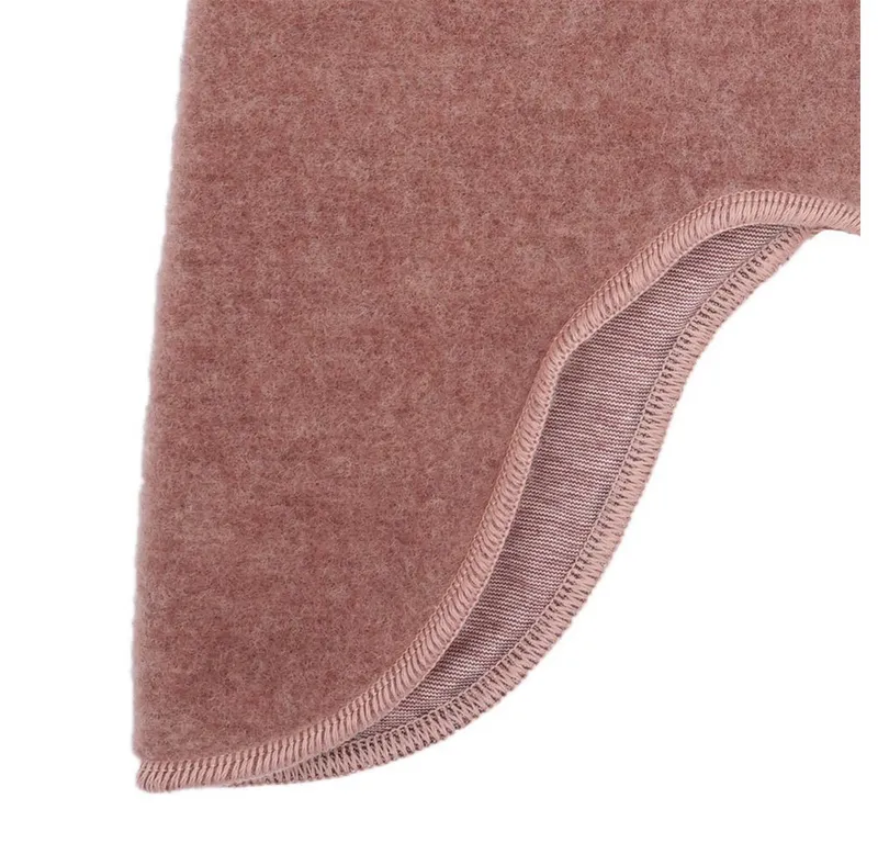 Maximo Maximo Schlupfmütze GOTS MINI-Schlupfmütze Wollfleece, Jerseyfutter (1-St) Wollfleece, Rot, – Produktbild 4 von 4