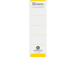 Memo 10 memo-Rückenschilder 7,5cm gelb – Produktbild 1 von 1