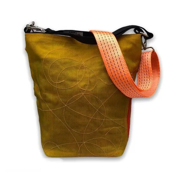 Beadbags Beadbags Schultertasche NET3TJ reused Moskitonetz mit Hochseehafengurt, Gelb, – Produktbild 1 von 2
