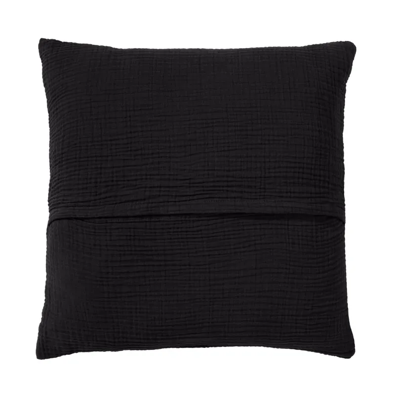 OTTO home Kissenbezug Bailee, 2er-Set, Kuschelige Musselin Qualität, Uni-Style, (2 Stück), 50x50 cm, Hotelverschluß, 100% atmungsaktive Buamwolle, Grau, – Produktbild 5 von 6