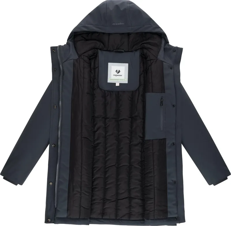 ragwear ragwear Softshellmantel Navanuti Wasserdichter Wintermantel mit Kapuze, Grau, – Produktbild 1 von 3