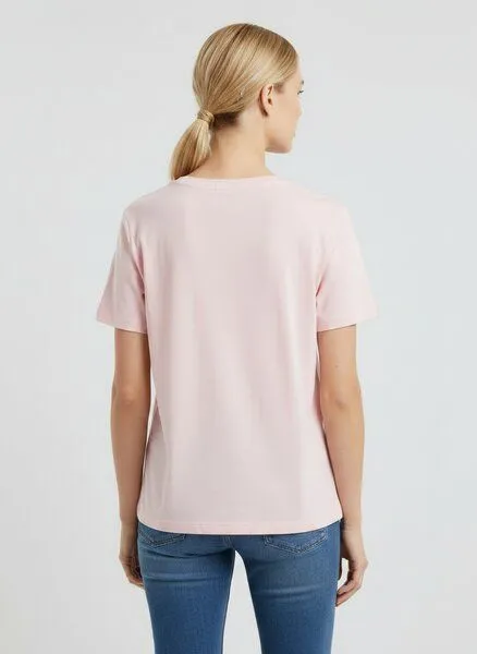 UNIPOLAR UNIPOLAR V-Neck T-Shirt Modell: Island, Cotton pink (rosa), – Produktbild 2 von 2