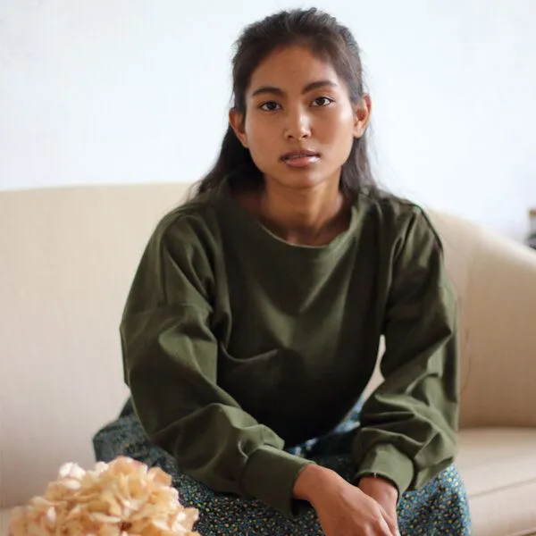 ManduTrap ManduTrap Pullover aus Cord / Biobaumwolle (kbA) in blau oder grün, Grün, – Produktbild 3 von 4