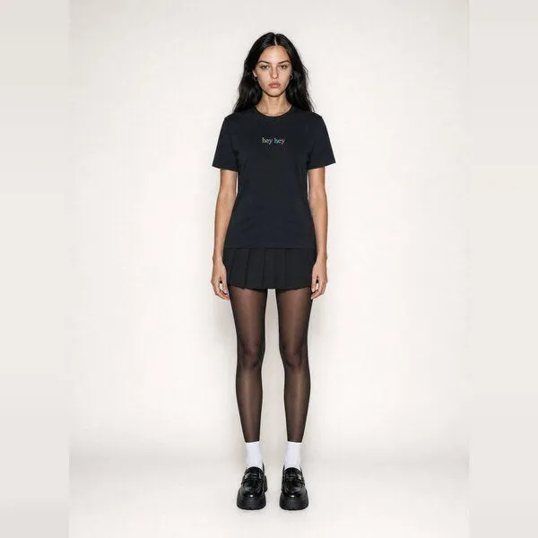 hey hey studios hey hey studios Damen T-Shirt „Rainbow“ schwarz aus Bio-Baumwolle, Schwarz, – Produktbild 1 von 2