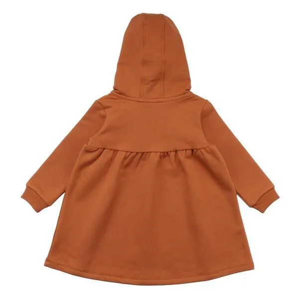 Walkiddy Baby Kapuzenkleid GOTS zertifiziert – Braun, Langarm, weich & bequem | von Walkiddy – Produktbild 2 von 2