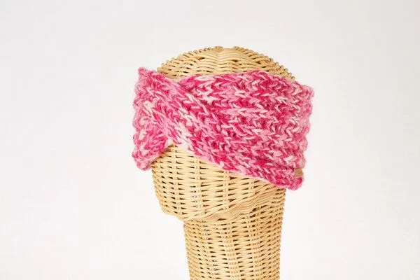 short'n'pietz short'n'pietz Schurwollstirnband meliert, handgestrickt, Pink, – Produktbild 1 von 1
