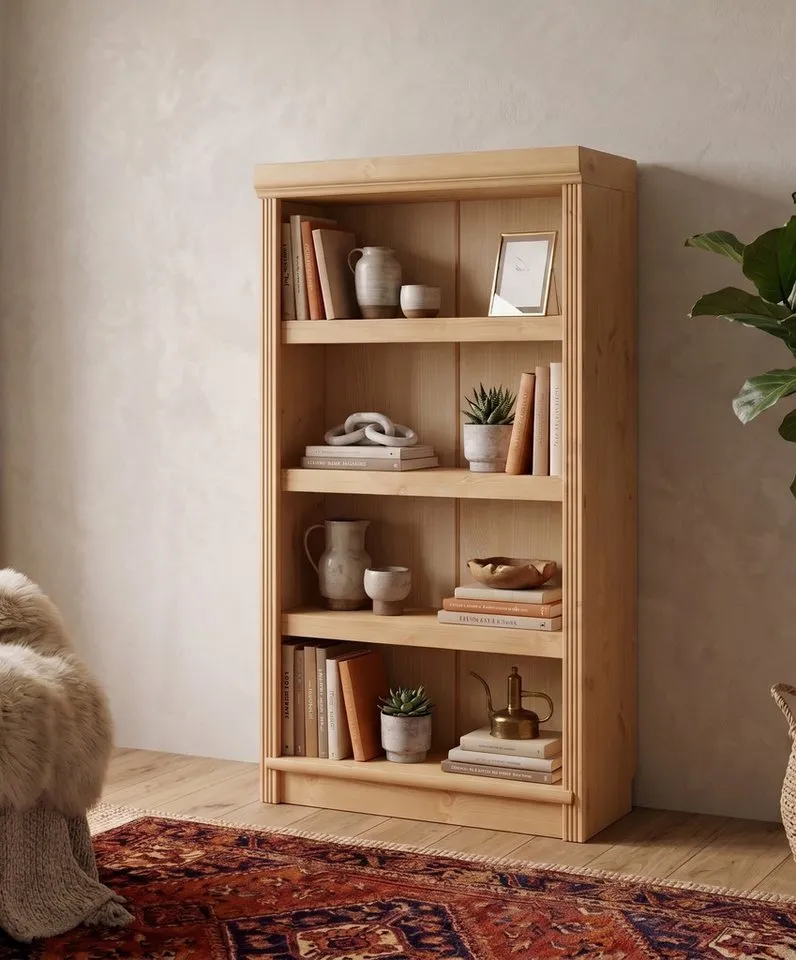OTTO home Bücherregal Soeren, aus massiver Kiefer, Tiefe 29 cm, FSC®-zertifiziert, Beige, – Produktbild 2 von 8