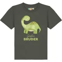 watabout kids watabout.kids T-Shirt Kinder Dinosaurier 04 Großer Bruder, Khaki, – Produktbild 1 von 1
