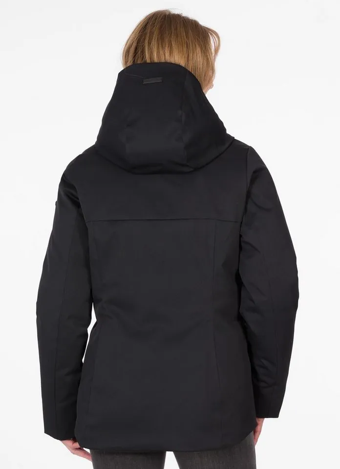 ragwear ragwear Funktionsjacke PAVLEEN SHORT wasserabweisend, gefüttert, mit Kapuze und Stehkragen in 2in1 Optik, Schwarz, – Produktbild 2 von 2