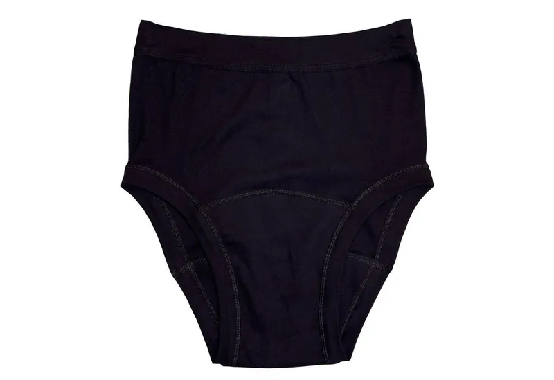 HERMKO Inkontinenzslip 1265 (Pack, 2er) Inkontinenz Slip Bio-Baumwolle Weichbund Auslaufschutz, Schwarz, – Produktbild 3 von 3