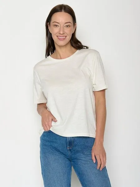 GreenBomb GREENBOMB Basic Nova - Kastiges T-Shirt aus Bio-Baumwolle / GOTS / Fair & Vegan, Weiß (mondstein), – Produktbild 1 von 4