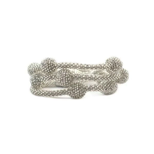 Sakiba Sakiba Kette lang/Dreifacharmband Morse ”Liebe”, Silber, – Produktbild 1 von 4