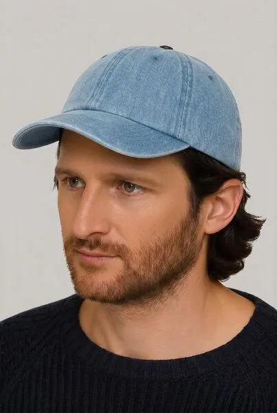 Lou-i Lou-i Cap Vintage Style Baumwolle, Jeansblau, – Produktbild 4 von 4