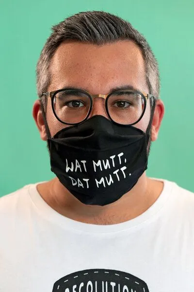 recolution recolution Mund- und Nasen-Maske aus Bio Baumwolle, Schwarz, – Produktbild 2 von 4