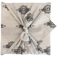 FabRap Gift Wrap FabRap Gift Wrap Wiederverwendbare Geschenkverpackung Furoshiki - FabRap (einseitig), Make a wish (weiß mit schwarz), – Produktbild 1 von 1