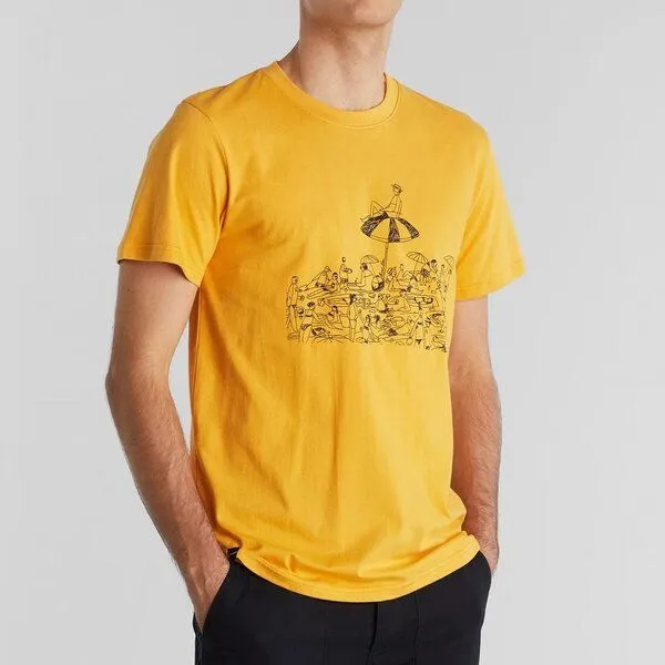 Dedicated DEDICATED T-Shirt Beach - Honey Yellow – Produktbild 2 von 3