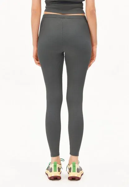 ARMEDANGELS ARMEDANGELS GMT DYE RIB Damen Ripp-Leggings aus Bio-Baumwoll Mix, Space steel, – Produktbild 2 von 4