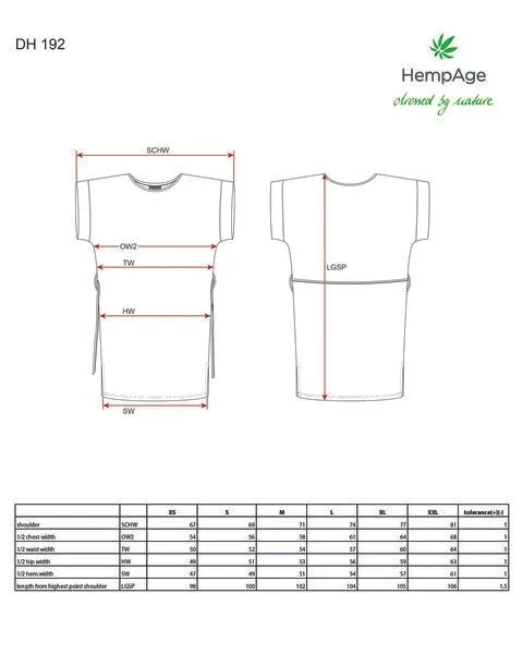 HempAge HempAge Streifen Kleid Hanf/Biobaumwolle, Dust (braun), – Produktbild 3 von 4