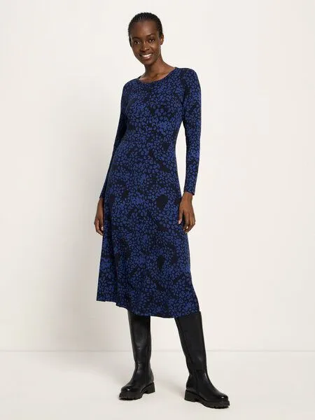 LANIUS LANIUS Midikleid print painted animal, Midnight, – Produktbild 2 von 4