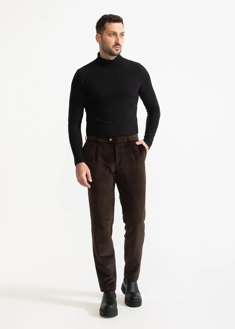 De IONESCU De IONESCU Herren vegan Hose Dacian Corduroy, Dunkelbraun, – Produktbild 1 von 2